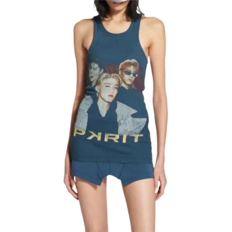 Balenciaga Tank Top Regular Fit Women's Dark Blue-2