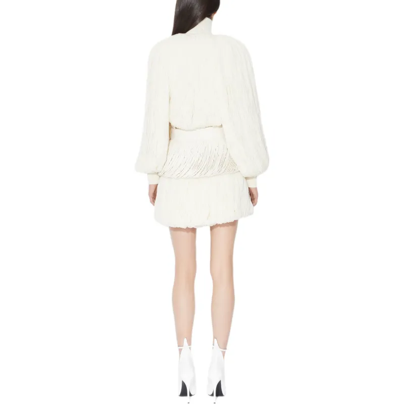 Alaia Knitted Fringed Jumper-1