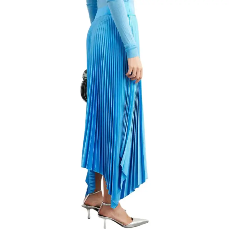 JOSEPH Ade Asymmetric Plissé Skirt-2