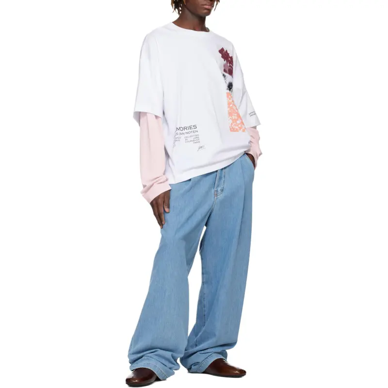 DRIES VAN NOTEN Hemmings Printed Double Sleeved T Shirt-2