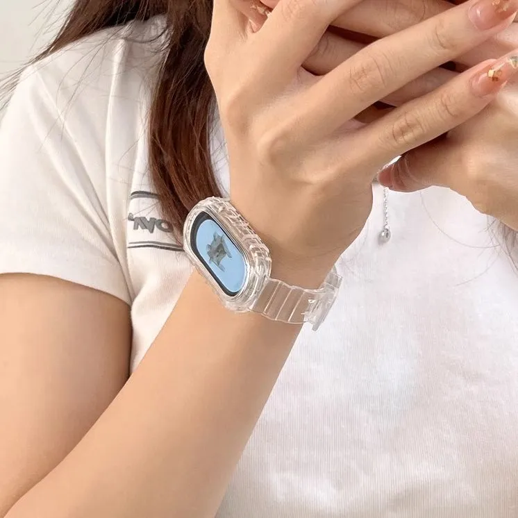 Yu Qing Compatibility Xiaomi Smart Band 9/8/7 All NFC Version 3456 Smart Silicone Wristband Watch Bands 245mm Unisex-3