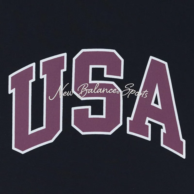 New Balance UNI USA T Shirt Unisex 59 Marine-3