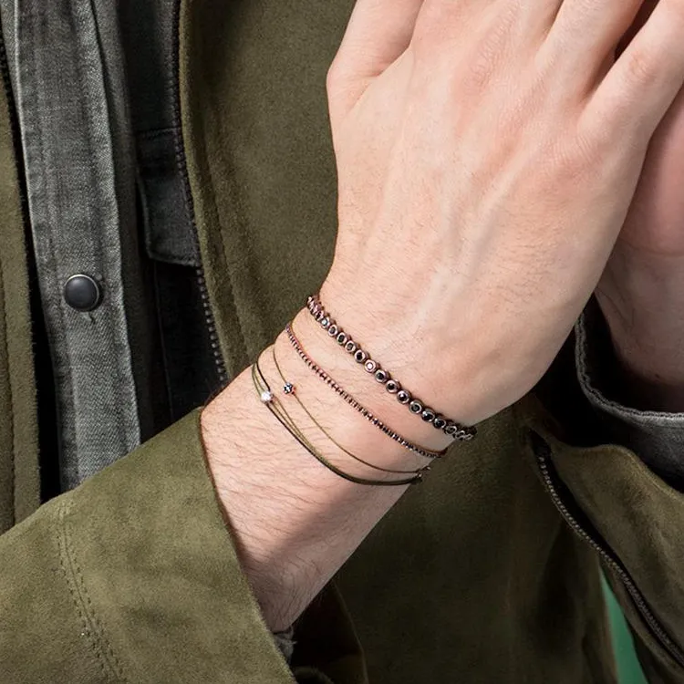 Redline Black Diamond Bracelets Men's Rose Gold-1
