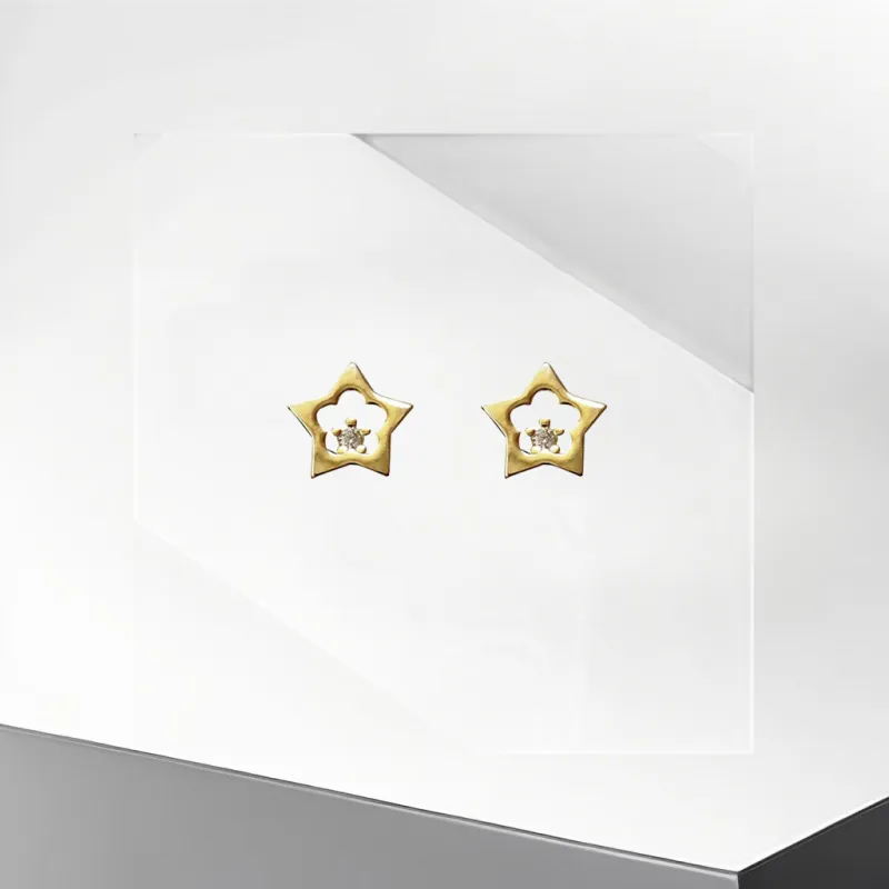 Universe Search S925 Silver Stud Earrings Women's-1