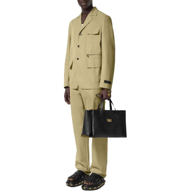 VERSACE Flap Pocket Single Breasted Tailored Blazer-3