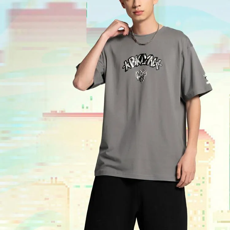 NBA Brooklyn Nets T Shirts Unisex Gray-3
