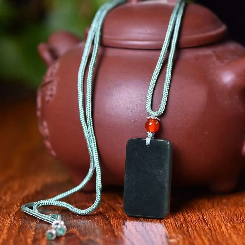 Gifts Hetian Jade Necklaces Green Jade Unisex-2