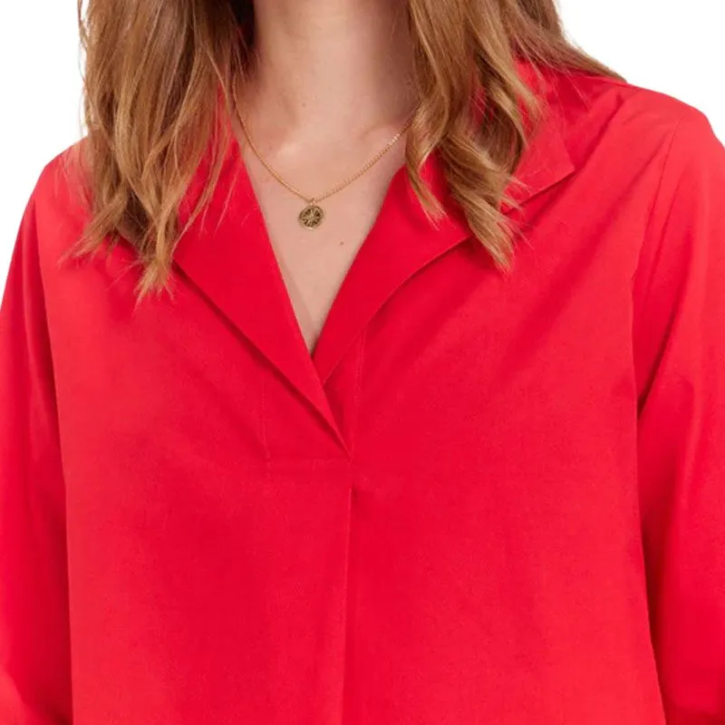 INES DE LA FRESSANGE Noa Red Top Shirt Women's Red-4