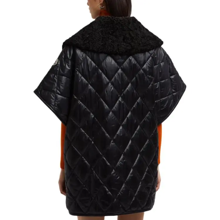 Moncler Cape Moncler Teddy Neck Zip Up Padded Cape-2