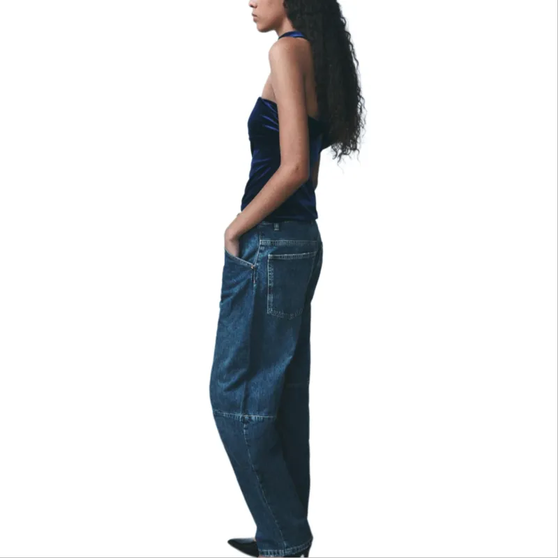ZARA Trf Jeans Women's Marine Blue-3
