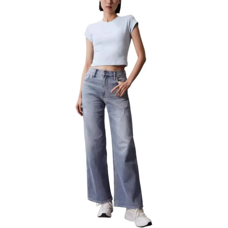 CALVIN KLEIN Regular T Shirt Women's Sky Blue-2