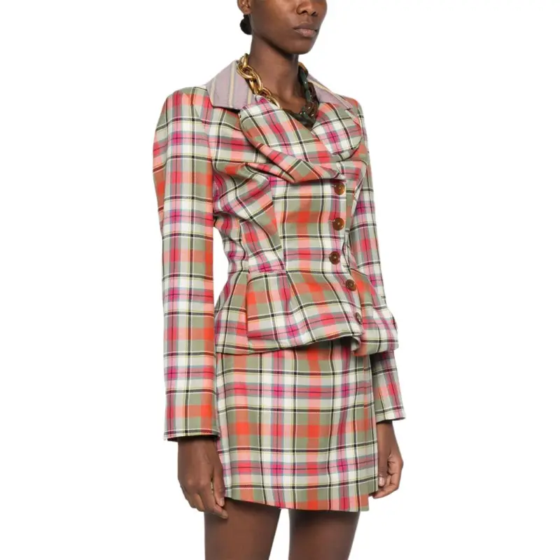 Vivienne Westwood Checked Cropped Jacket-2