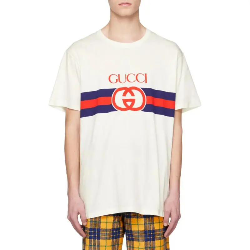 GUCCI T-Shirts Men White-2