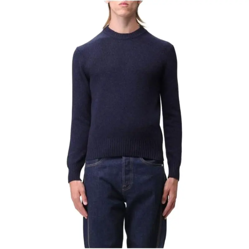 Ami Paris Logo Embroidered Knitted Jumper-3