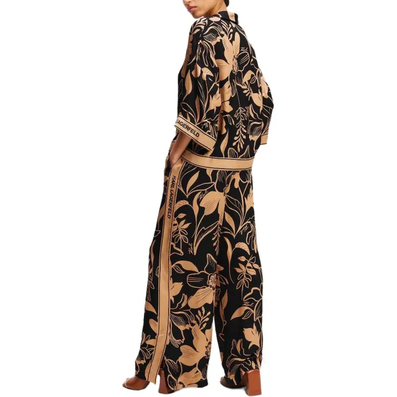 KARL LAGERFELD / Karl Lagerfeld Jeans Printed Wide leg Trousers-3