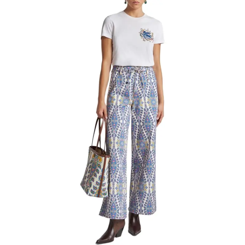 ETRO Pegaso Embroidered Crewneck T Shirt-1