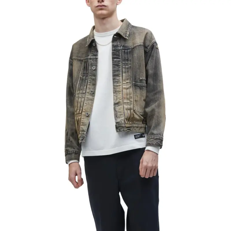 NEIGHBORHOOD Distressed Denim Jacket-5