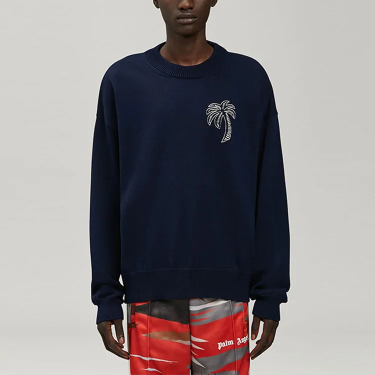 PALM ANGELS Embroidered Palm Tree Sweatshirt-3