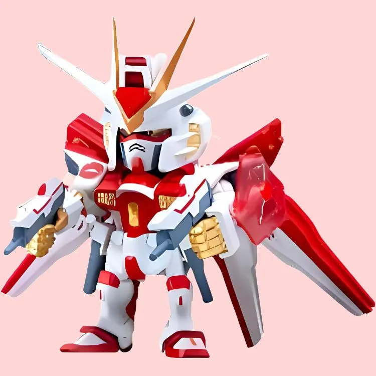 Pizzahut x GUNDAM Red White Gold Must Win Color Scheme Model Kits-3