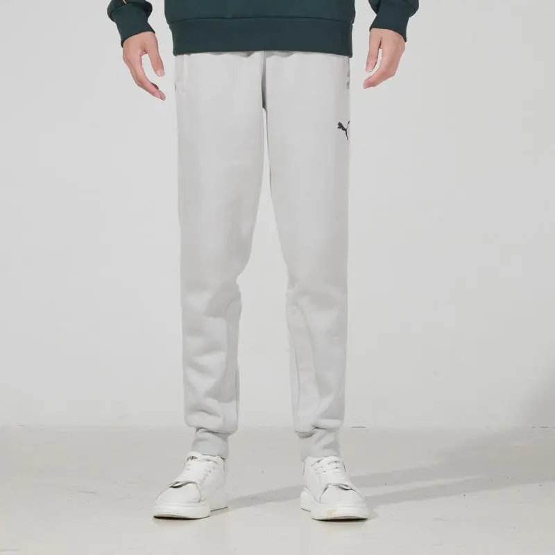 PUMA Knitted Sweatpants Men Light Gray-2
