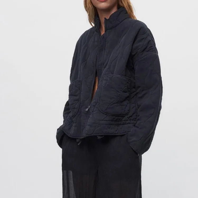 ZARA Puffer Jacket Women's Black-2
