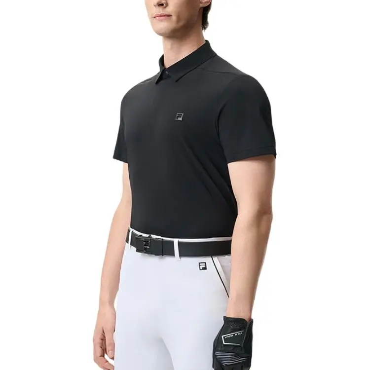 FILA Golf Collection Athletics SS25 Polo Shirt Men's Black-5
