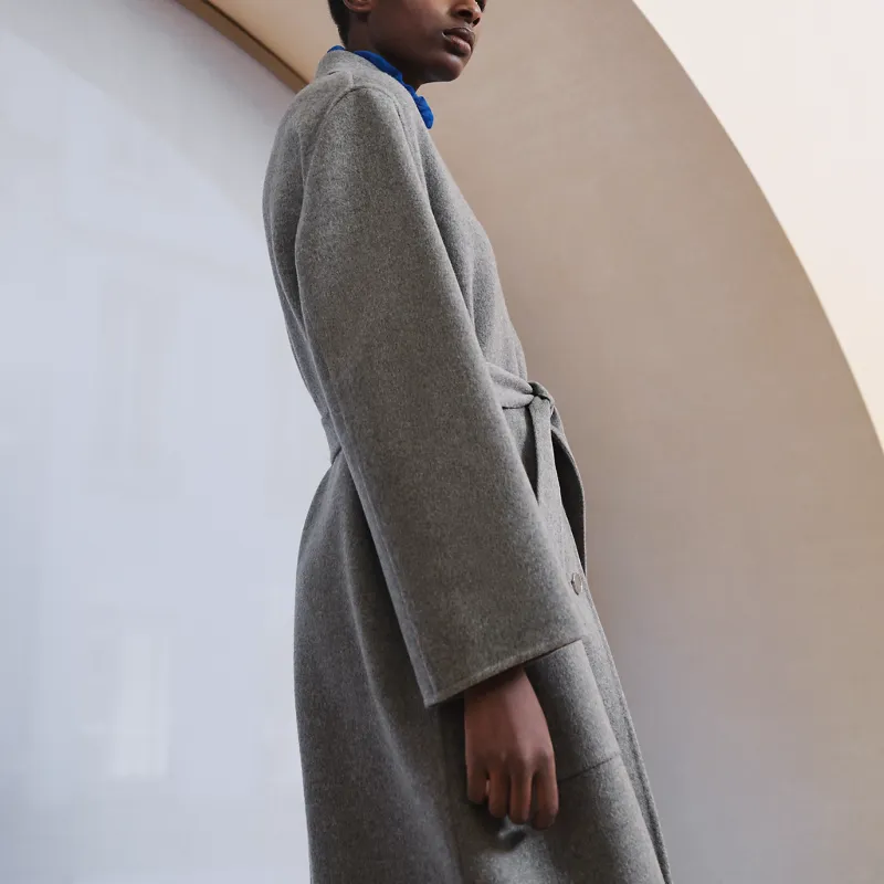 HERMES Coats Women's Gray-2