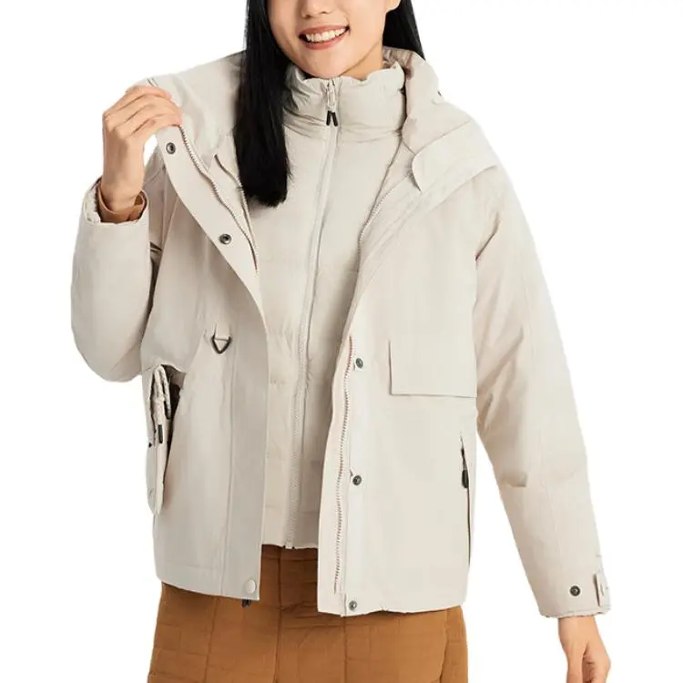 Columbia Omni Heat Water Resistant Windproof Water Repellent Wear Resistant Windbreaker Jacket Women's Ecru-3
