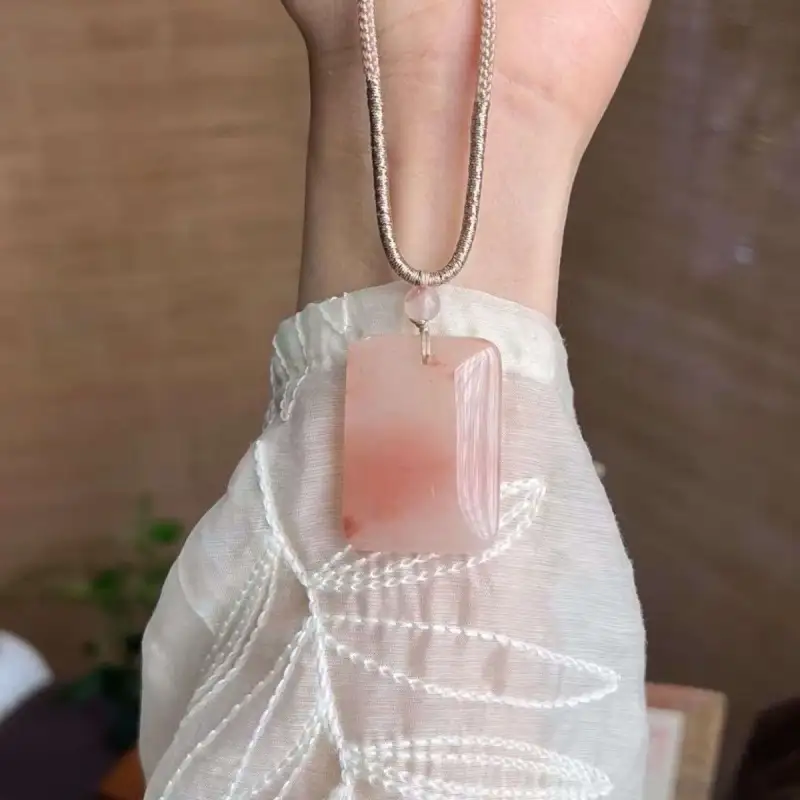 Gifts Golden Silk Jade Necklaces Unisex-8