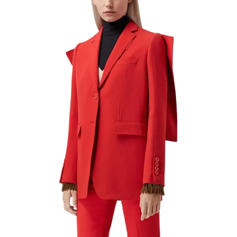 Burberry Business Suits Coats Women's Red-3