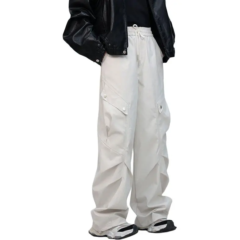 Black Late Casual Pants Unisex-2