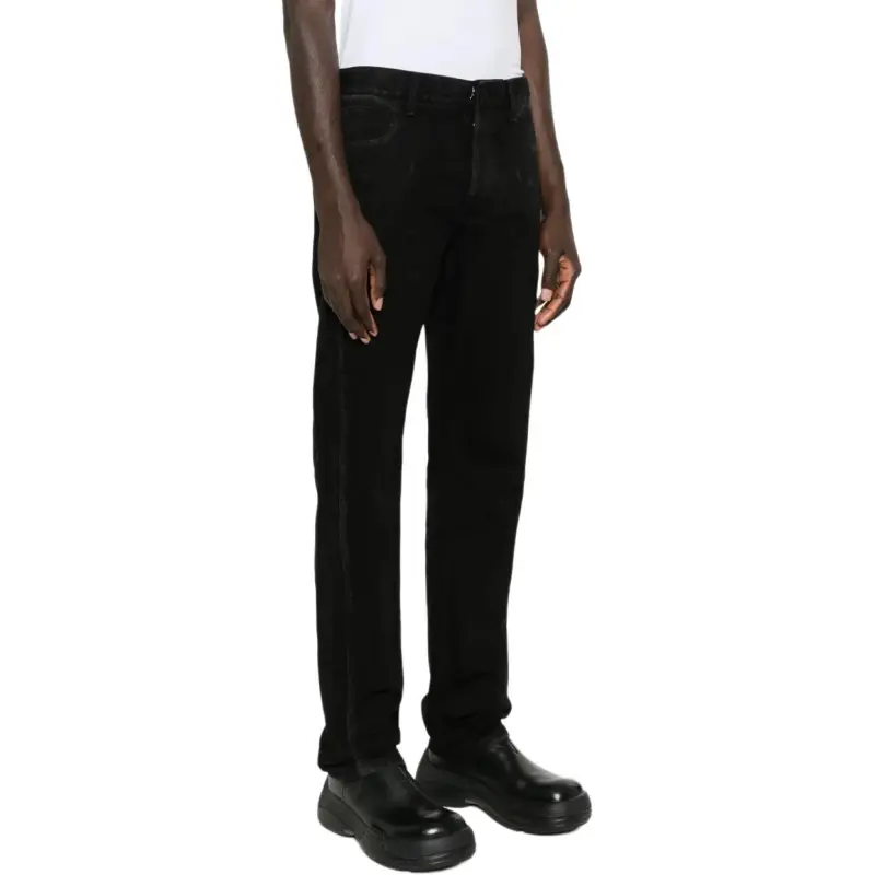 Alexander McQueen Logo Patch Straight Leg Jeans-4