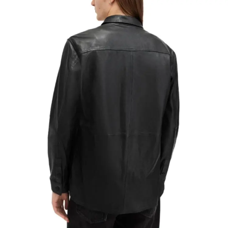 ALLSAINTS Leather Jacket Men's Black-3