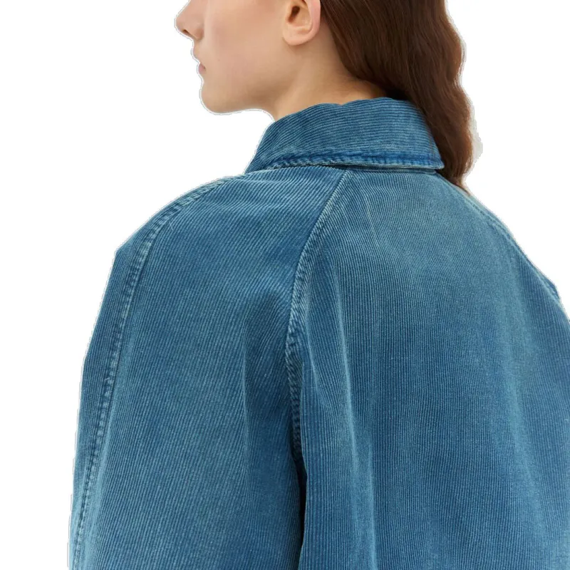 MIU MIU Washed Corduroy Jacket Azzurro-5