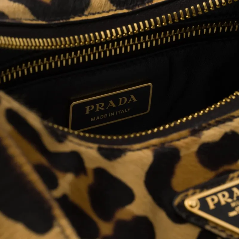 PRADA Leather Shoulder Bag, Handbag, Shoulder Bag Medium Size Women's Honey-4