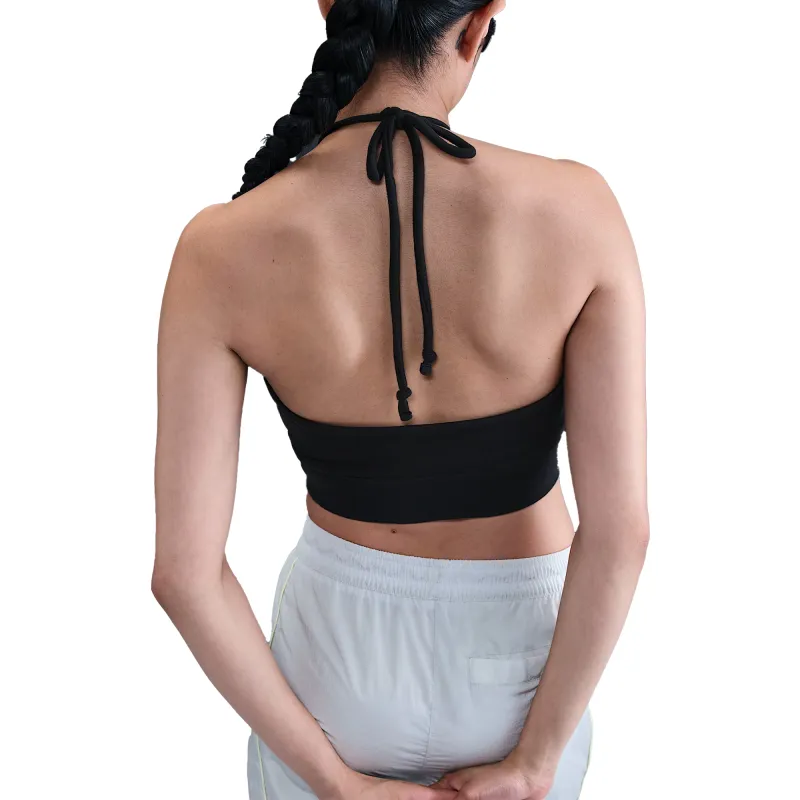 Nike Sportswear Chill Terry Cropped French Halter Camisole Women's Black-1
