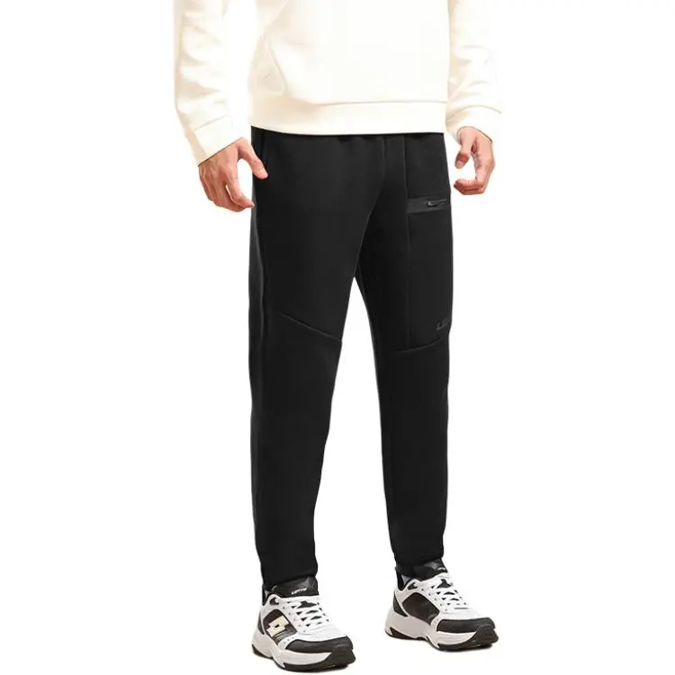 LOTTO Knitted Sweatpants Men's Basic Black-4
