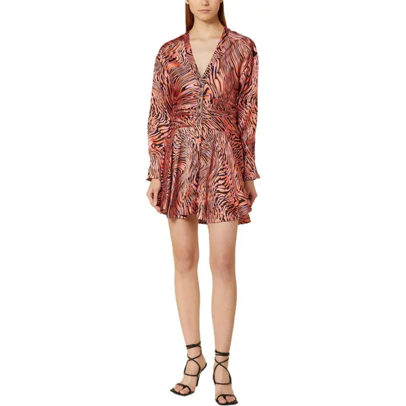 PINKO Abstract print Flared Shirt Minidress-2