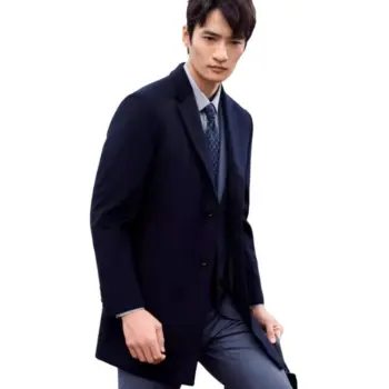 SAINT ANGELO Coat Men's Navy Blue