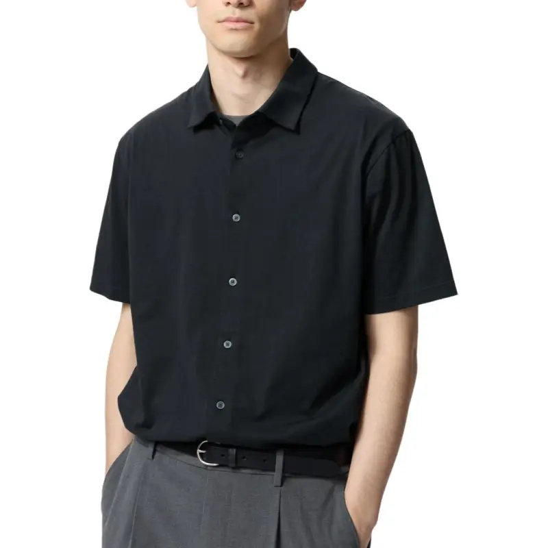 UNIQLO AIRism Mesh Series Shirt Unisex Black-1