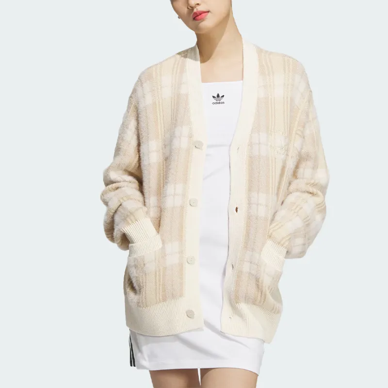 Adidas Originals CARDIGAN Knitwear Unisex Wonder White-2