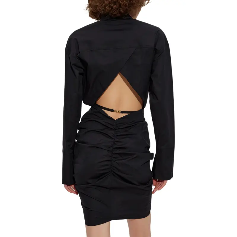 VERSACE JEANS COUTURE Ruched Button Up Dress-2