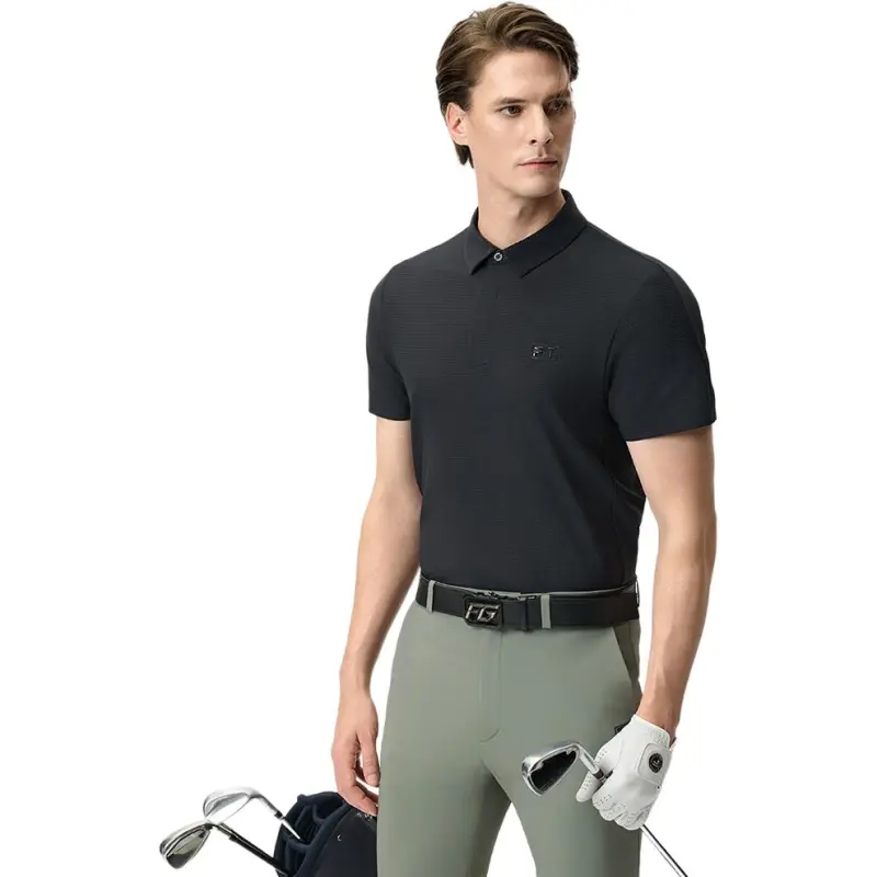 FILA Golf Series Polo Shirt Men's Pitch Black-1