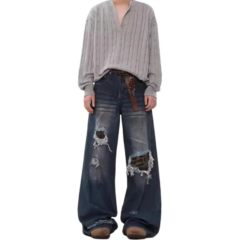 KVIV Jeans Men Vintage Blue -3