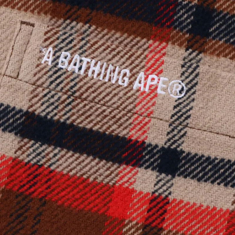 A BATHING APE Check Flannel Shirt-3