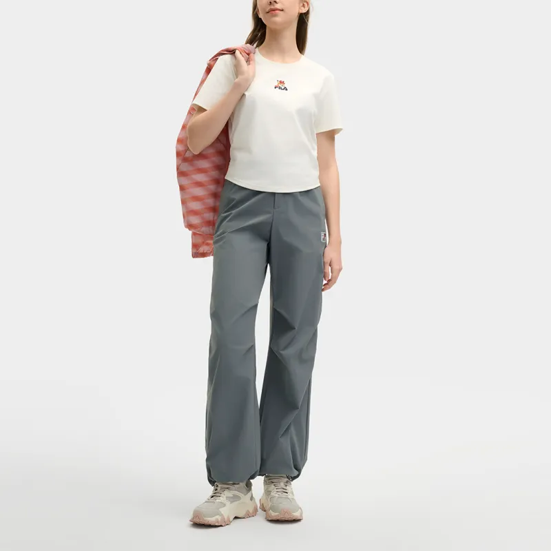 FILA x MAISON KITSUNE ORIGINALE Casual Pants Women's Green Wood Gray DY-3