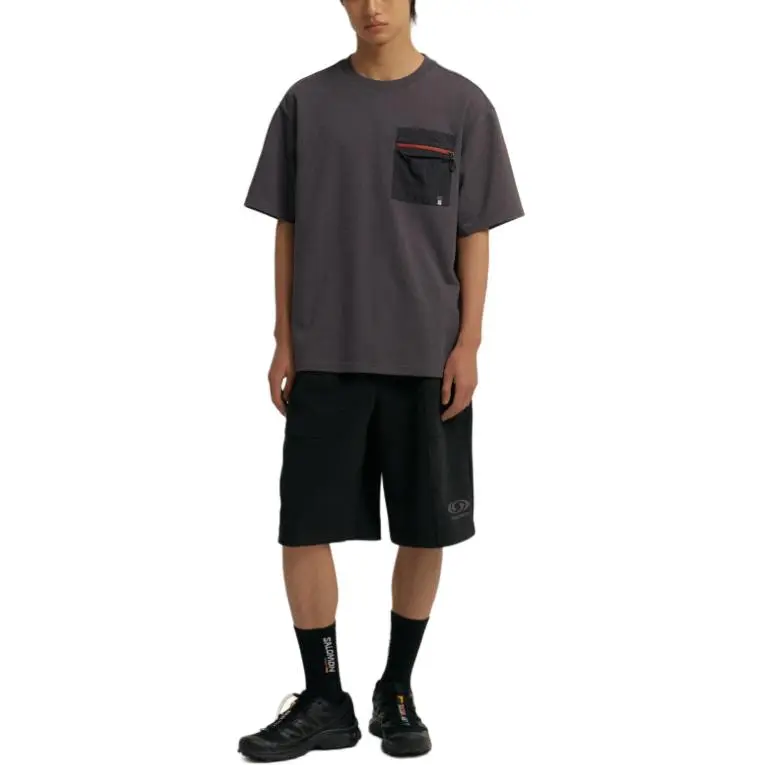 SALOMON UNI T Shirt Unisex Dark Charcoal-4