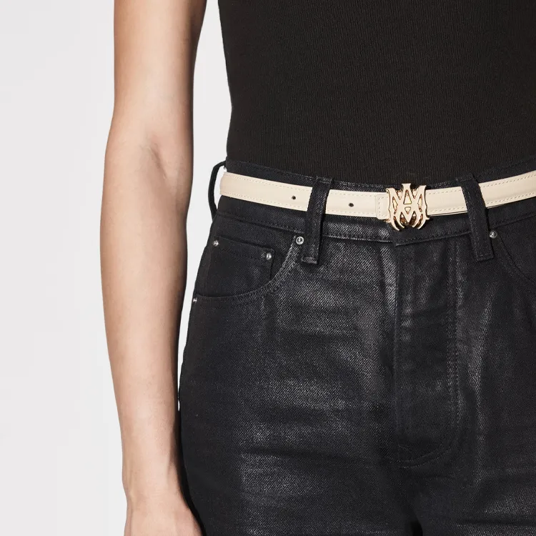 AMIRI Leather Belts Women's Beige-3
