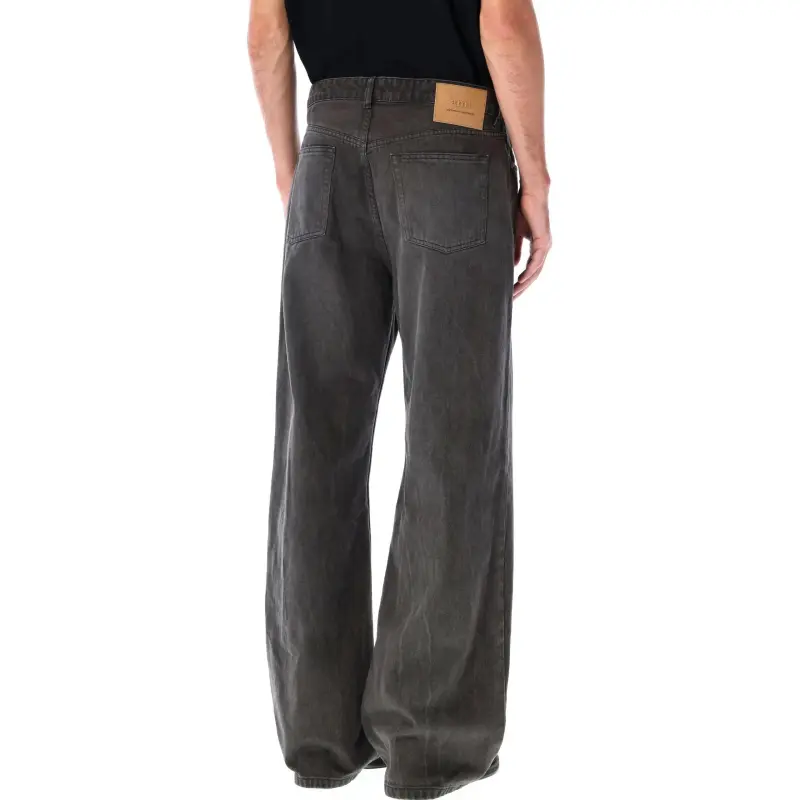 AMIPARIS Ami Paris Logo Patch Jeans-2
