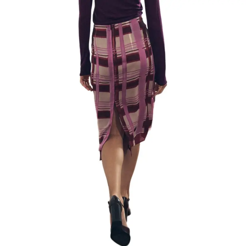 ZARA ZW Series Casual Long Skirt Women's Pink-4